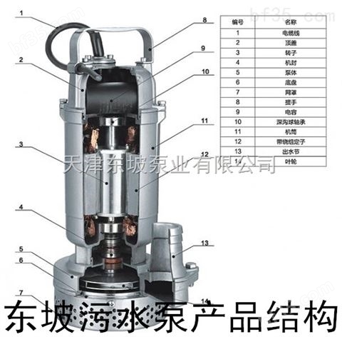 立式潜水排污泵-大口径排污泵-天津潜水泵报价